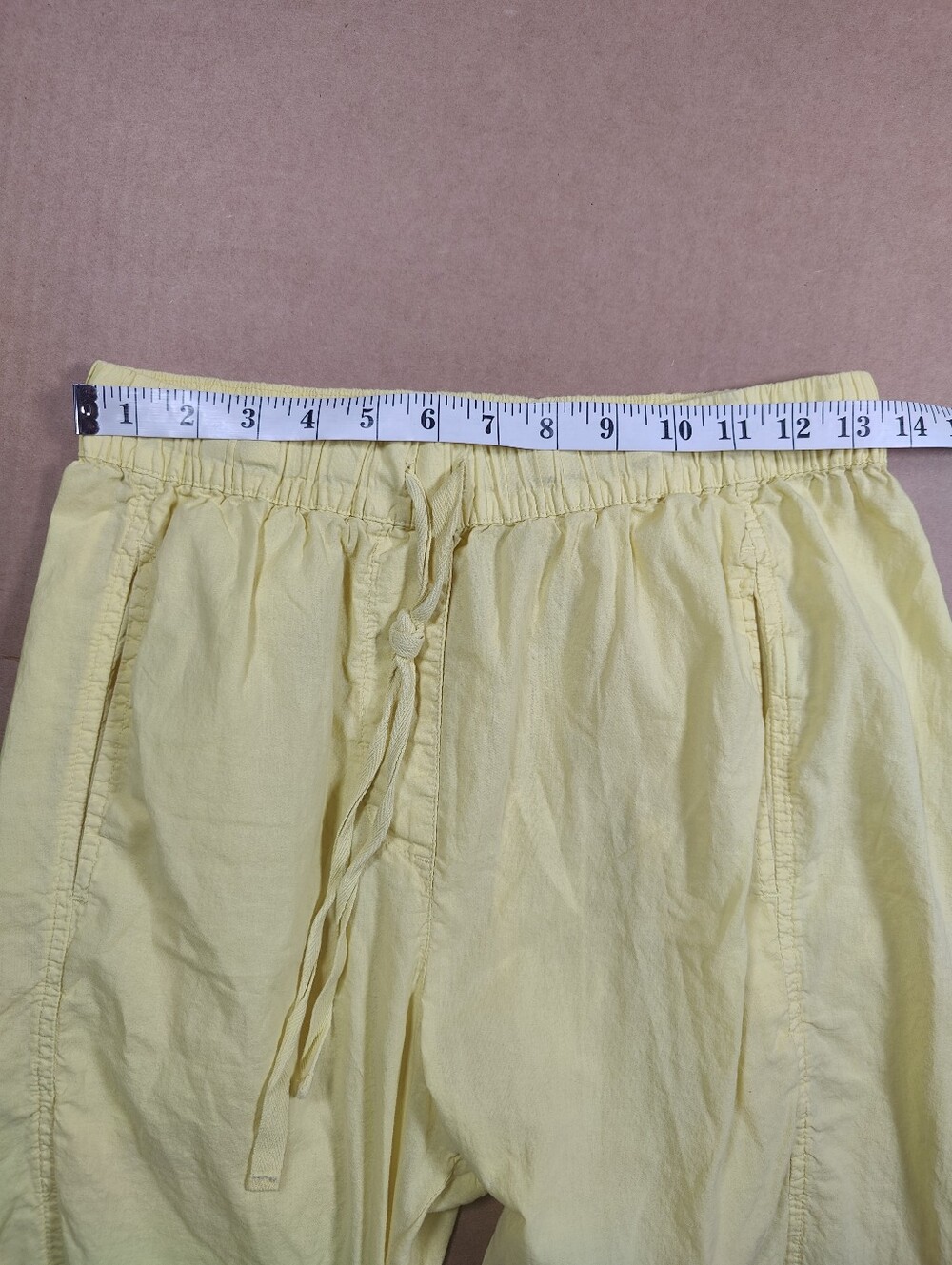 Xirena 100% Cotton Yellow Drawtring Lightweight Jogger Pants Size XS Made In USA - Picture 5 of 8